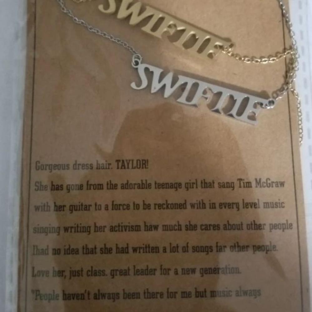 2/$25 Gold and Silver 'SWIFTIE' Necklace Set